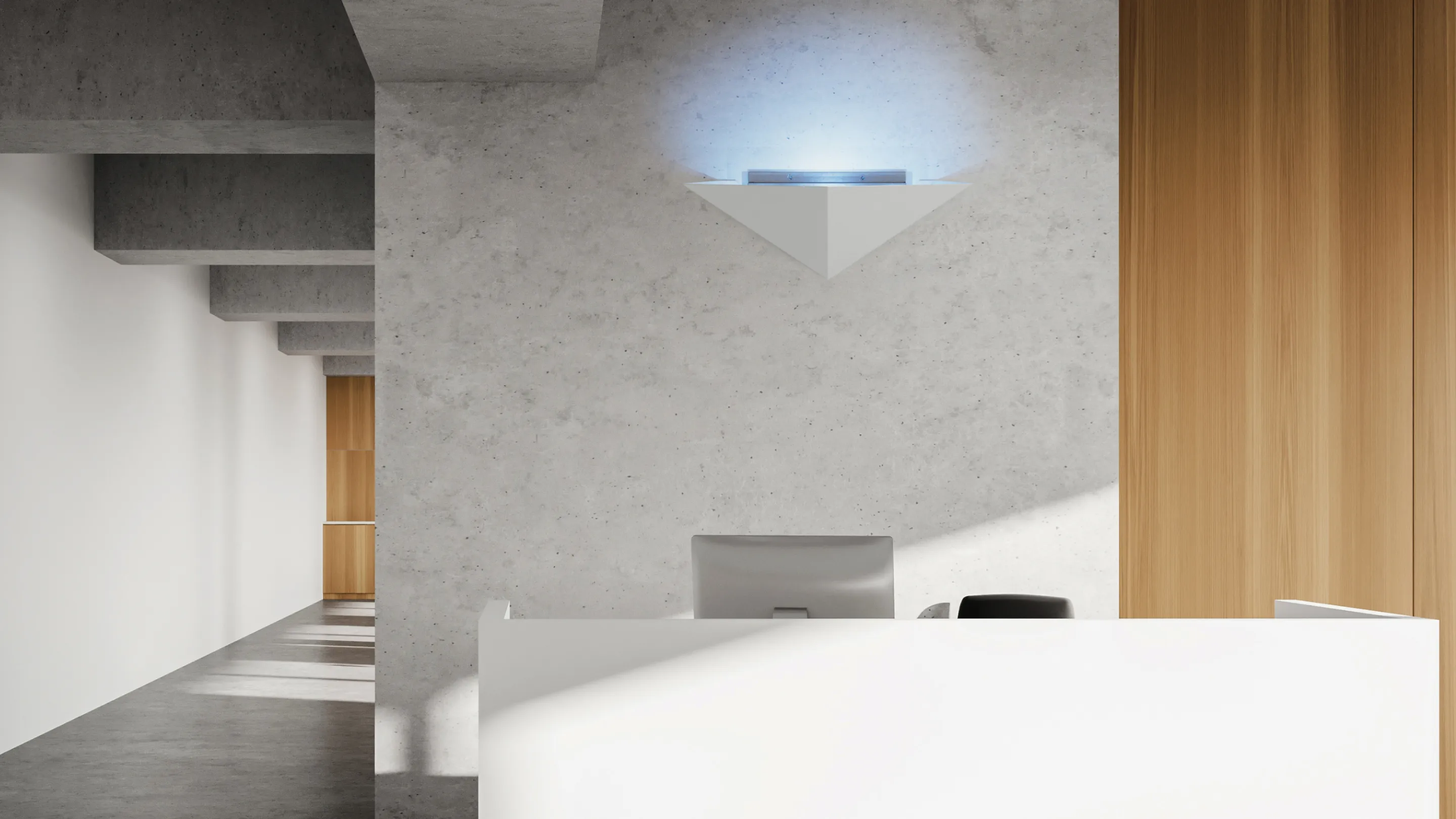 衛生環境を美しく。共用スペースで目立たない、壁掛形Lumiere（LED紫外線捕虫器 ルミエール）