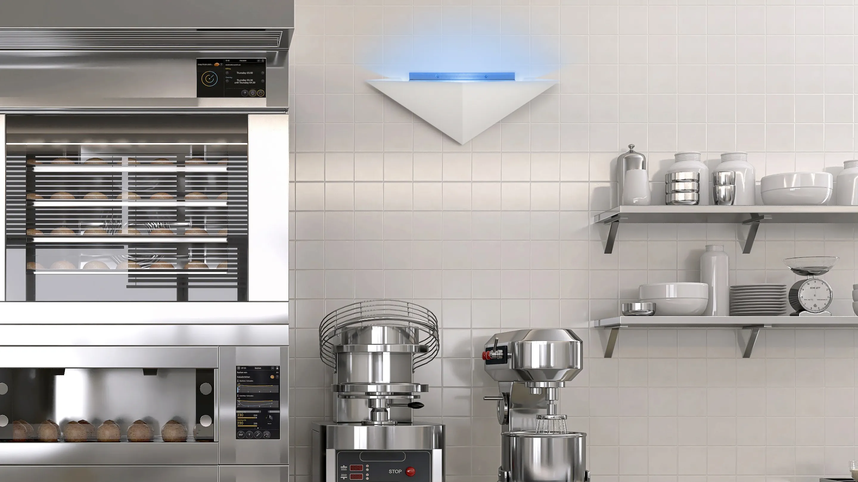 衛生環境を美しく。厨房でも目立たない、壁掛形Lumiere（LED紫外線捕虫器 ルミエール）